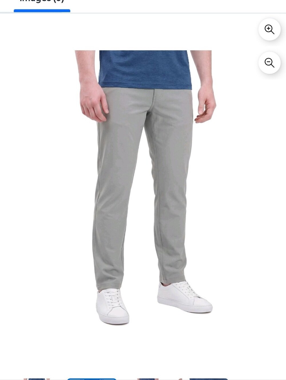 Men's Slim Casual Pants in Light Gray Size 34/32 Brand Denali